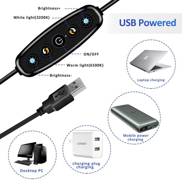 Kit de iluminação de videoconferência Cyezcor com clipe de luz em anel Imagem de Kit de iluminação de videoconferência Cyezcor com clipe de luz em anel