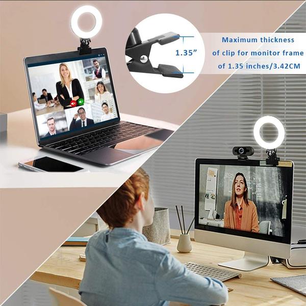 Kit de iluminação de videoconferência Cyezcor com clipe de luz em anel Imagem de Kit de iluminação de videoconferência Cyezcor com clipe de luz em anel