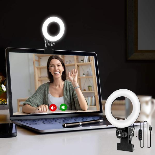 Kit de iluminação de videoconferência Cyezcor com clipe de luz em anel Imagem de Kit de iluminação de videoconferência Cyezcor com clipe de luz em anel