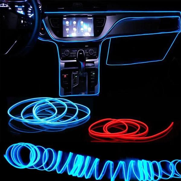 Imagem de Kit de Iluminação LED Flexível para Carro - 1m, 3m ou 5m - USB - Luzes Decorativas para Ambiente