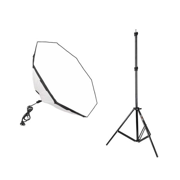 Imagem de Kit de Iluminação Softbox Octogonal  com Tripé Universal Tudoprafoto FT - 2000