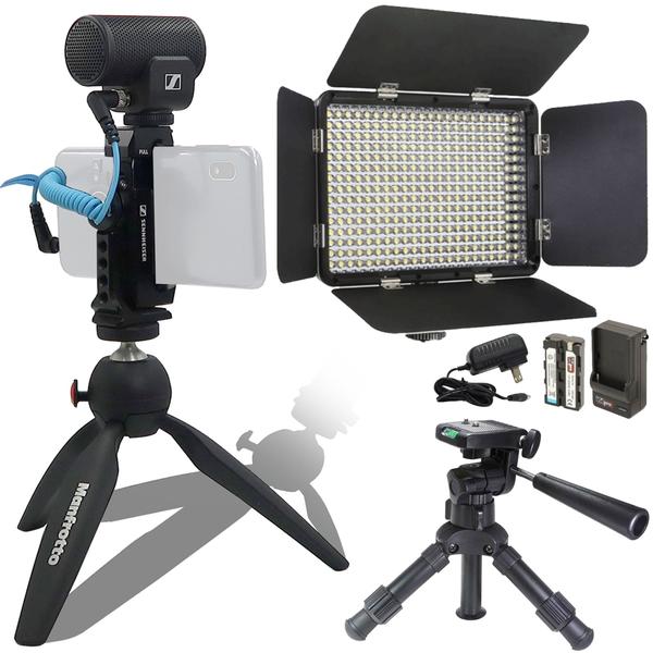 Imagem de Kit de iluminação Vidpro LED-330X Varicolor com Sennheiser MKE 200