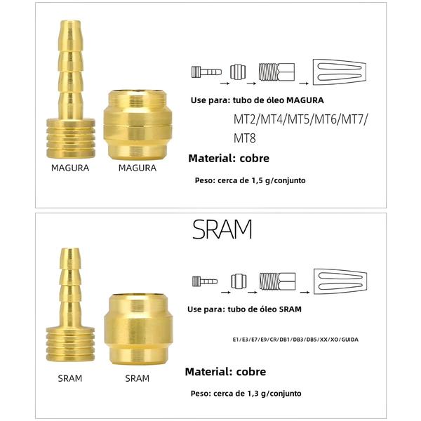 Imagem de Kit de Inserção de Óleo para Freio de Bicicleta Shimano Deore, SRAM e Magura