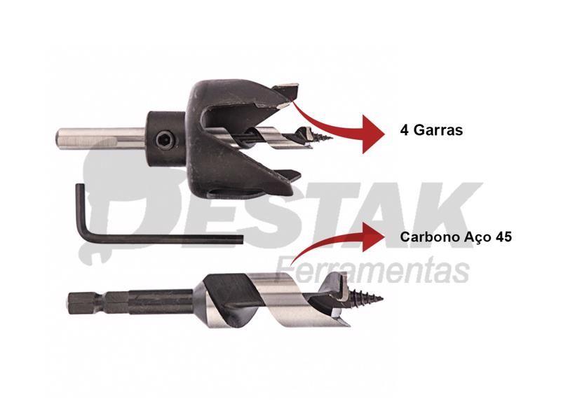 Imagem de Kit De Instalação Para Fechadura Gabarito Com 2 Brocas 22 X 48 MM//MTX