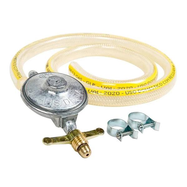 Imagem de Kit de Instalação Para Fogão de Piso GLP Com Mangueira Plástica Regulador e Abraçadeiras W10866789