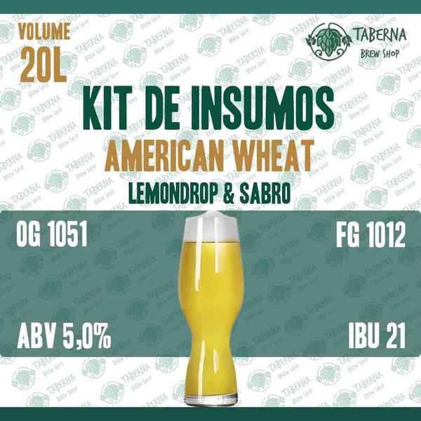 Kit de Insumos - Cerveja Artesanal - American Wheat - 20 Litros - Taberna Brew Shop Imagem de Kit de Insumos - Cerveja Artesanal - American Wheat - 20 Litros