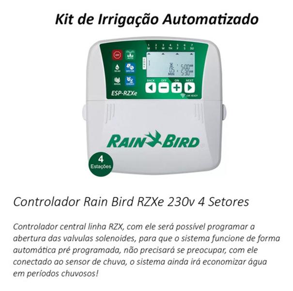 Imagem de Kit De Irrigação C/automação Por Aspersão Jardim Rain Bird