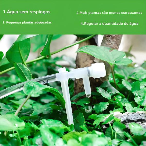 Imagem de Kit de Irrigação por Gotejamento com Mangueira 4/7mm e Válvula Reguladora