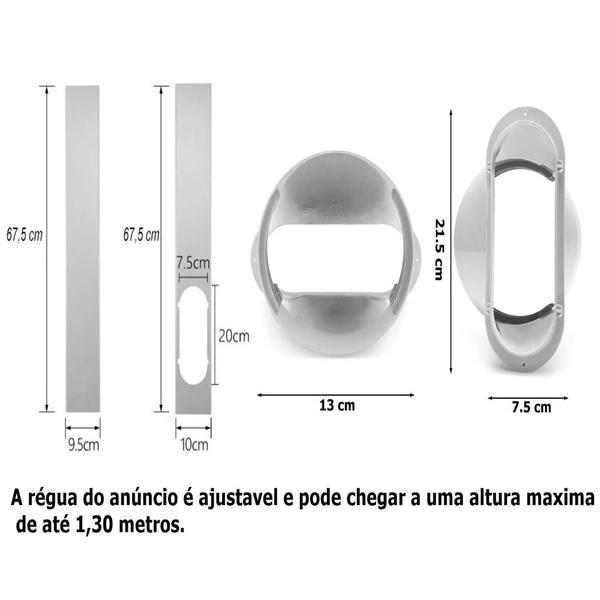 Imagem de Kit De Janela Ar Condicionado Portátil Ajustável Ariagel AG750