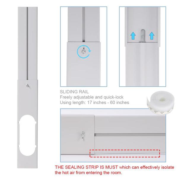 Imagem de Kit de janela para ar condicionado portátil UNAOIWN 5.9" Hose
