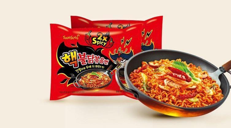 Imagem de Kit de Lamen Coreano Extreme Spicy 2X Hot Chicken Flavor Ramen 140g - 5 Pacotes