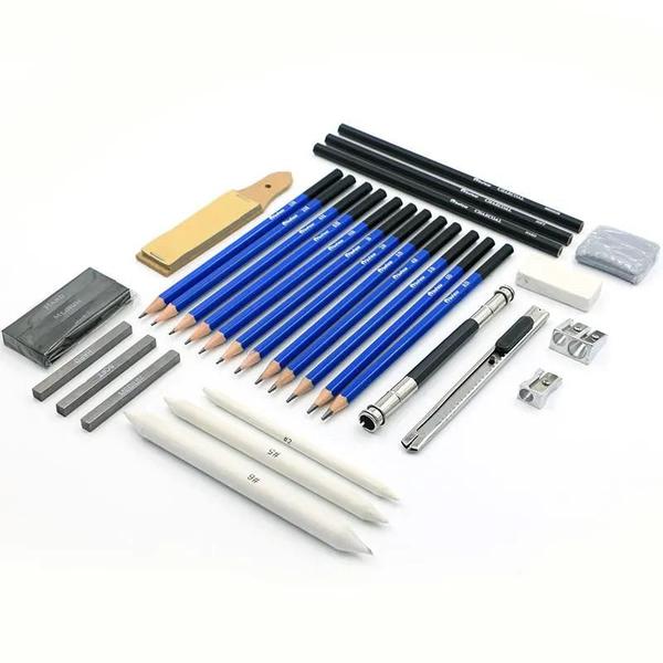 Imagem de Kit de Lápis para Desenho e Esboço Bview Art - 32 Peças - Profissional