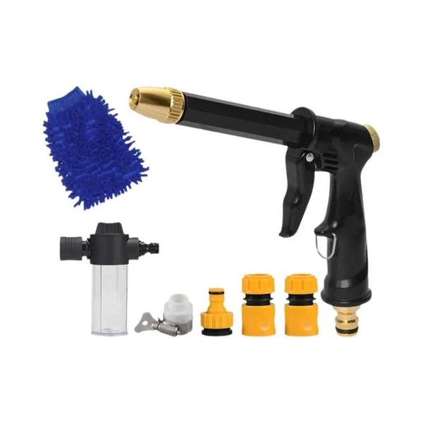 Kit de Lavagem de Carro com Pistola de Alta Pressão e Canhão de Espuma Imagem de Kit de Lavagem de Carro com Pistola de Alta Pressão e Canhão de Espuma