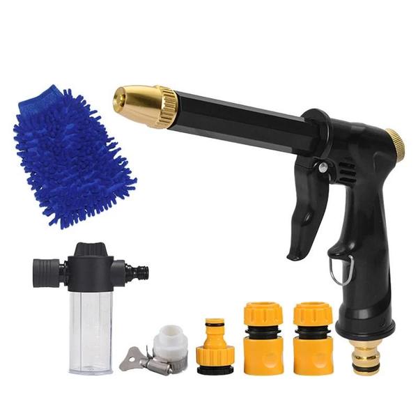 Kit de Lavagem de Carro com Pistola de Alta Pressão e Canhão de Espuma Imagem de Kit de Lavagem de Carro com Pistola de Alta Pressão e Canhão de Espuma