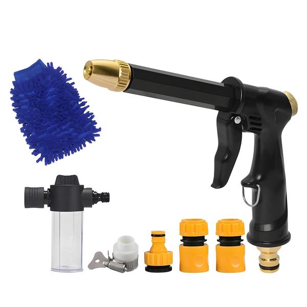 Kit de Lavagem de Carro com Pistola de Alta Pressão e Canhão de Espuma Imagem de Kit de Lavagem de Carro com Pistola de Alta Pressão e Canhão de Espuma