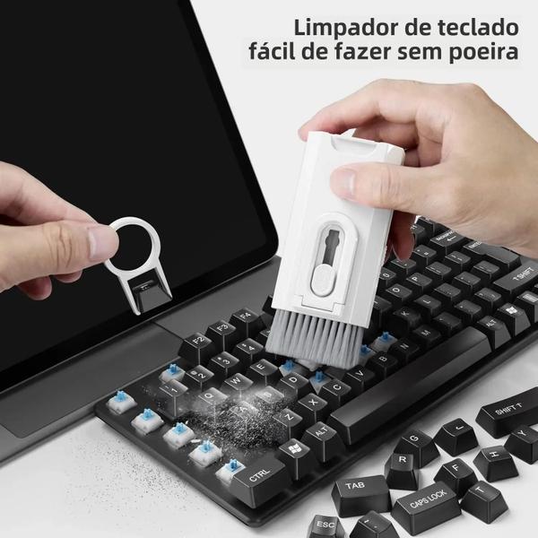 Kit de Limpeza 8 em 1 para Computador, Teclado, Fones de Ouvido e iPad Imagem de Kit de Limpeza 8 em 1 para Computador, Teclado, Fones de Ouvido e iPad