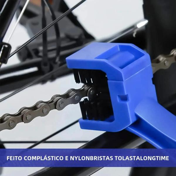 Imagem de Kit De Limpeza De Corrente De Bicicleta De Cabeça Dupla, Ferramenta De Limpeza De Bicicleta,