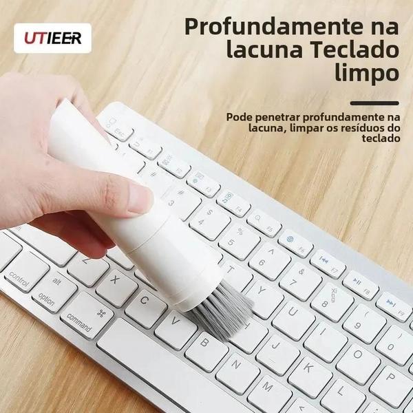 Imagem de Kit de Limpeza Multifuncional para Fones de Ouvido e Teclado - Inclui Caneta de Limpeza