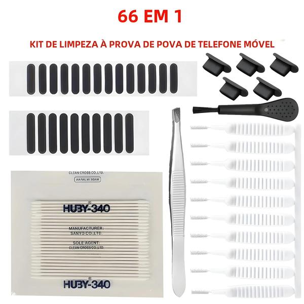 Imagem de Kit de Limpeza para Celular (66 Peças) - iPhone, Samsung, Xiaomi