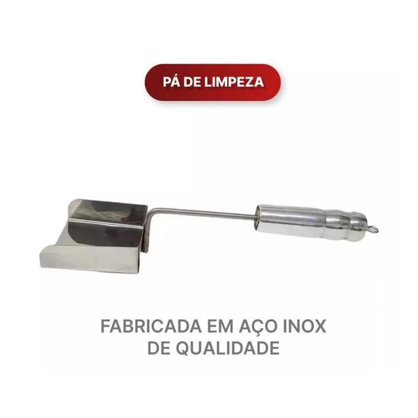 Imagem de Kit De Limpeza Para Churrasqueira Escova + Pinha + Rastelo