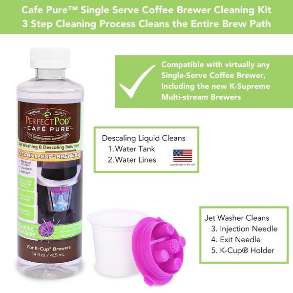 Imagem de Kit de limpeza PERFECT POD Cafe Pure Descalciing Solution 414ml