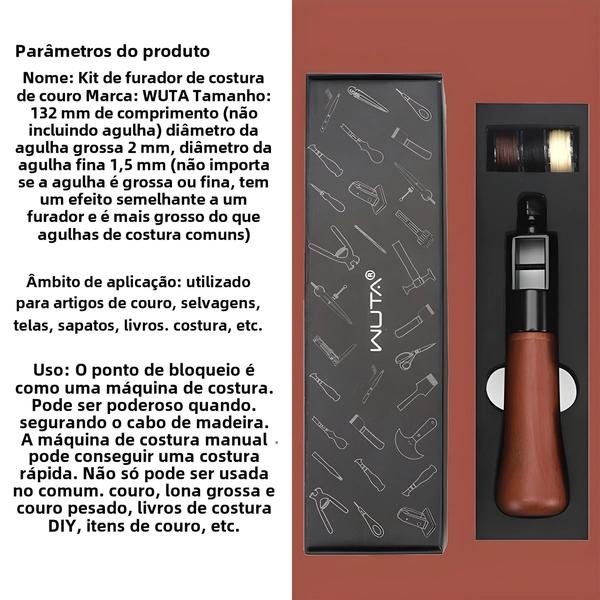 Imagem de Kit De Linha De Furador De Costura De Couro, Faça Você Mesmo, Artesanato De Couro, Ferramentas De