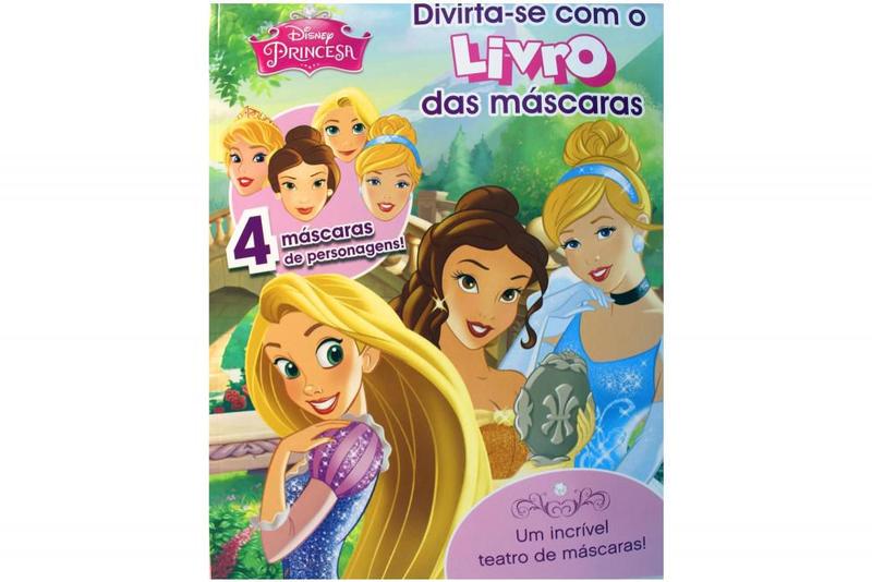 Imagem de Kit de livros infantis:  coleção disney aquarela princesas + divirta-se com os livros das mascarás- Crianças 4+ Anos