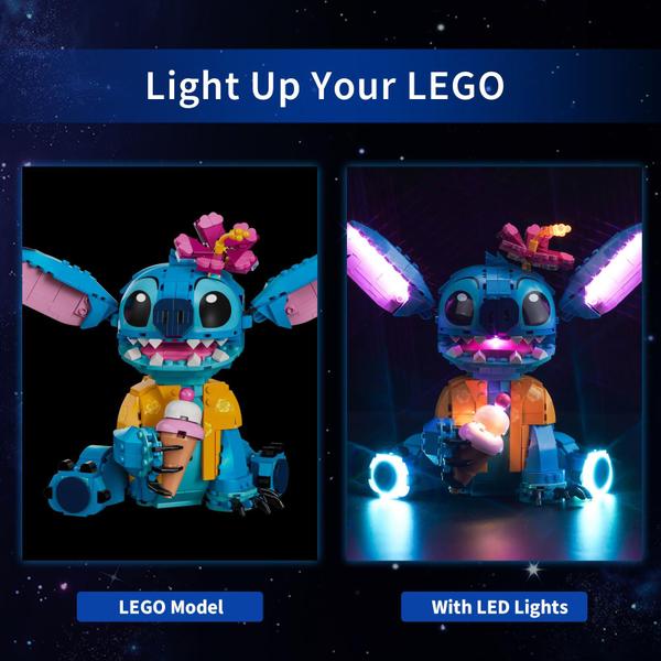 Imagem de Kit de luz LED para LEGO 43249 Stitch, somente kit de luz