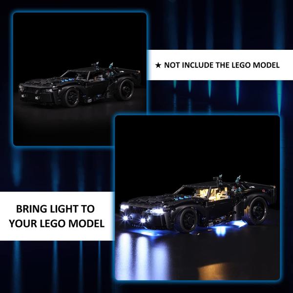 Imagem de Kit de luz LED YEABRICKS para Lego Technic The Batman Batmobile