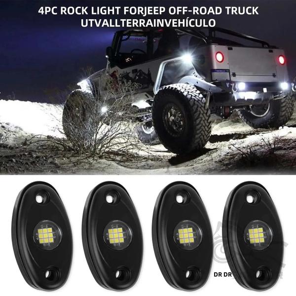 Imagem de Kit de Luzes de LED para Rock 4 Pods 9 LEDs - Carro, Caminhão, SUV, ATV, Jeep e Off-Road