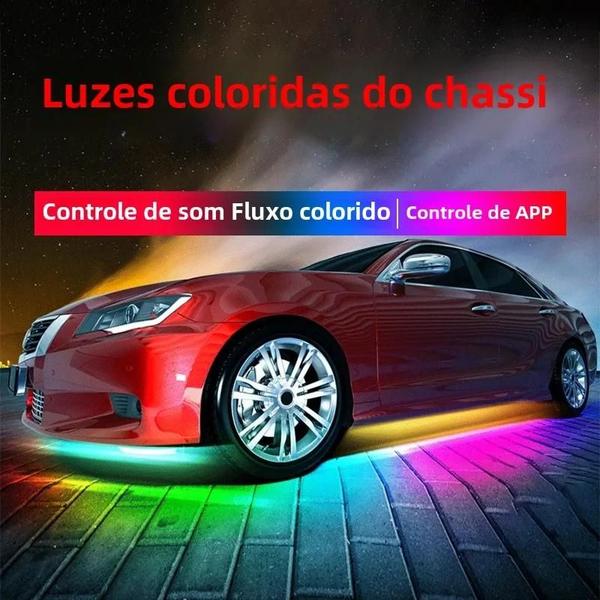 Imagem de Kit de Luzes de LED RGB para Carro - Flexíveis, com Controle Remoto e App