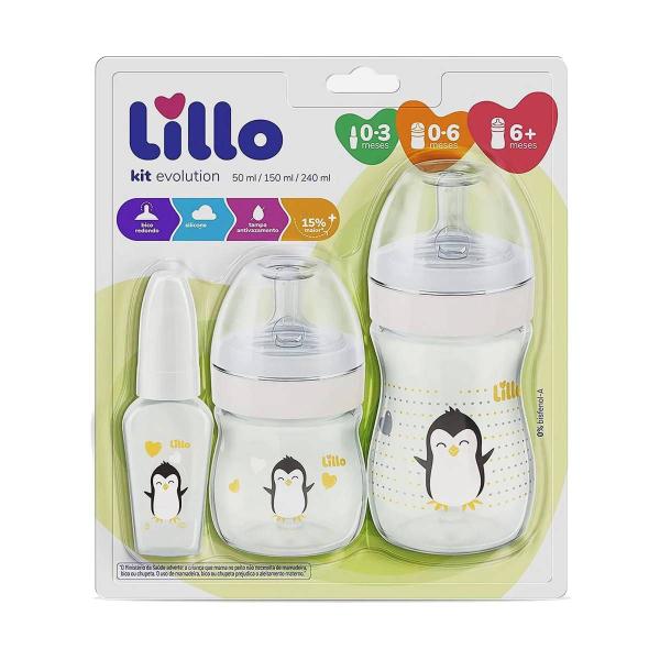 Imagem de Kit de Mamadeira Primeiros Passos 50/150/240ml Neutro Lillo