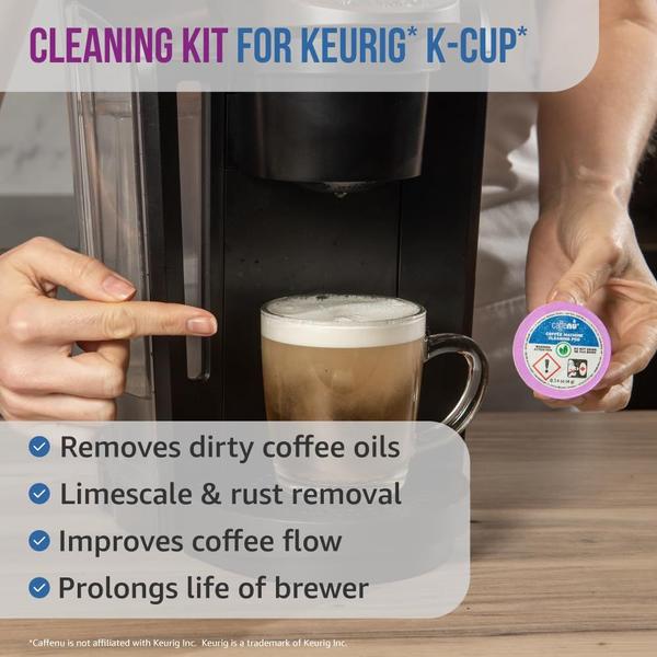 Imagem de Kit de manutenção Caffenu Keurig 1.0 e 2.0 com solução de descalcificação