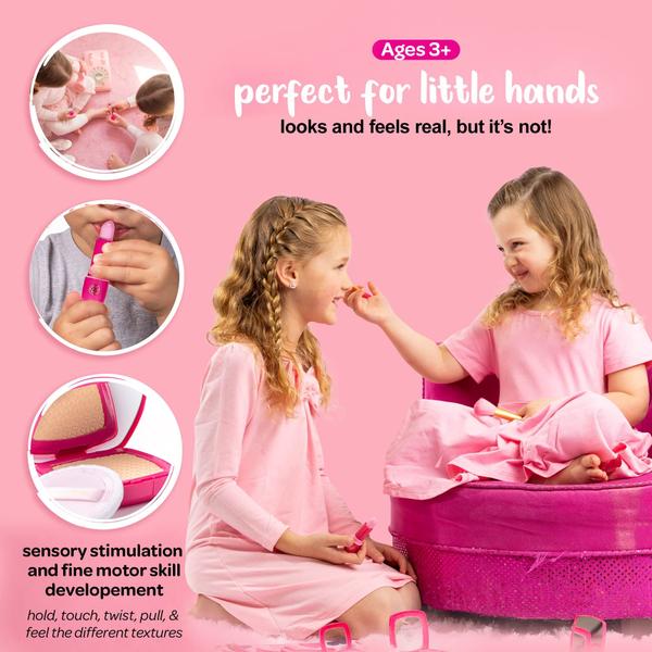 Imagem de Kit de maquiagem Pretend Play Make it Up com bolsa de cosméticos para crianças