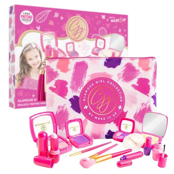 Imagem de Kit de maquiagem Pretend Play Make it Up com bolsa de cosméticos para crianças