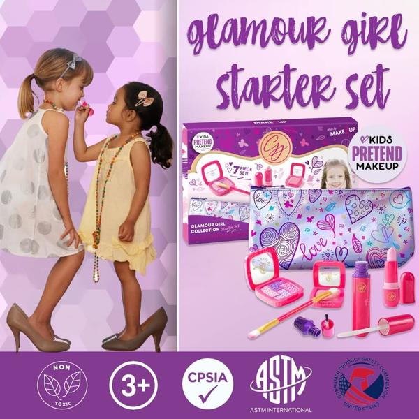 Imagem de Kit de maquiagem Pretend Play Make it Up com bolsa de cosméticos para crianças