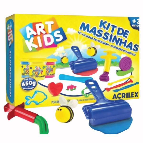 Imagem de Kit de Massinhas 4 com 450gr de Massa para Modelar Acrilex