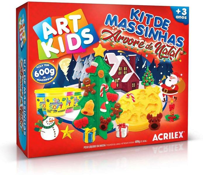 Imagem de Kit De Massinhas Art Kids Árvore De Natal 600g Com Moldes