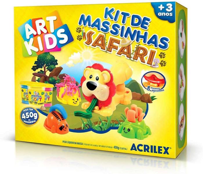 Kit De Massinhas Art Kids Safari 450g Acrilex Imagem de Kit De Massinhas Art Kids Safari 450g Acrilex