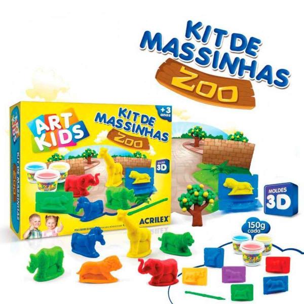 Imagem de Kit De Massinhas Art Kids Zoológico 450g Com Moldes