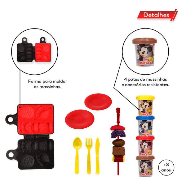 Imagem de Kit de Massinhas Mickey Mouse Divertido Molde Churrascaria