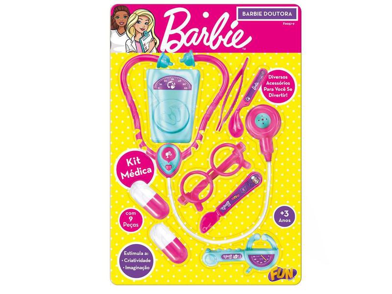 Imagem de Kit De Médico Barbie Doutora Blister Fun Divirta-Se F00579