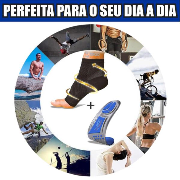 Imagem de Kit de Meia Para Dores e Câimbras + Palmilha Anti Impacto Para Corrida Caminhada Original 