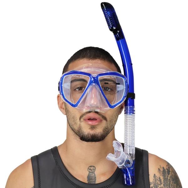 Imagem de Kit de Mergulho Dive Master Dry Dive Motion - Azul