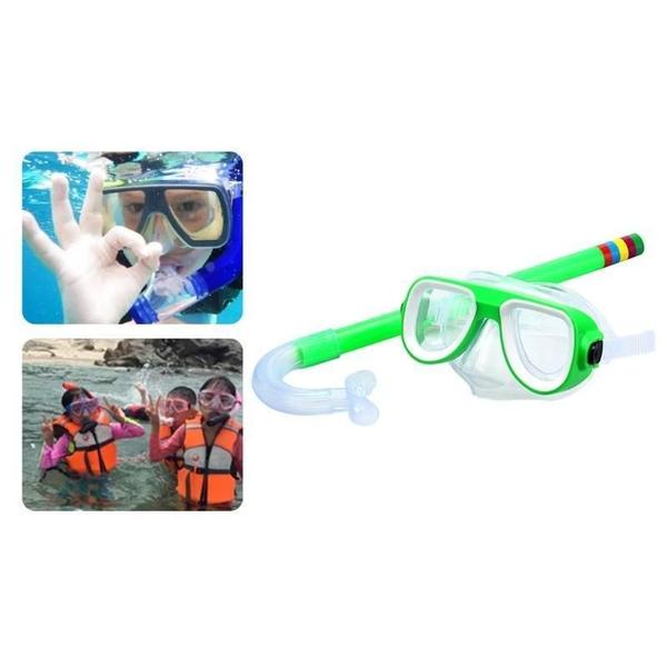 Imagem de Kit De Mergulho Infantil Snorkel E Óculos Piscina- Verde