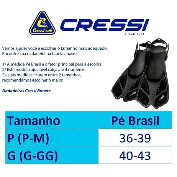 Imagem de Kit de Mergulho Máscara Full Face Cressi Baron + Nadadeira Bonete + Anti Fog Sea Gold