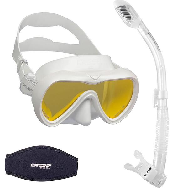 Imagem de Kit de Mergulho Máscara+Respirador Cressi A1 Anti Fog + Supernova Dry + Strap