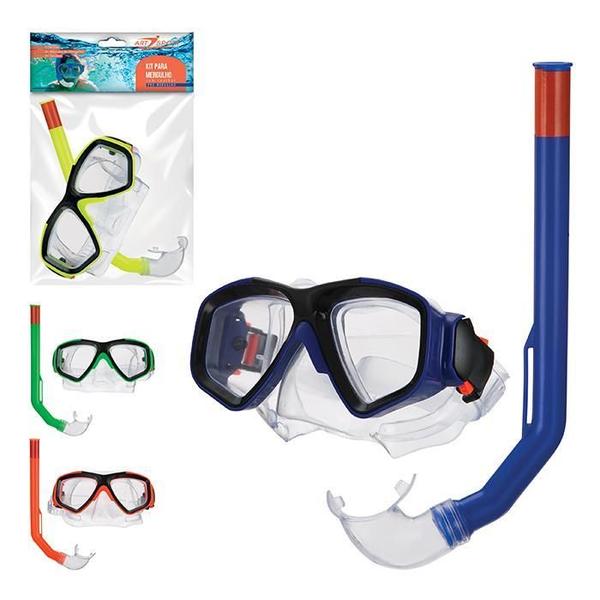 Imagem de Kit De Mergulho Máscara + Snorkel Praia Piscina Juvenil