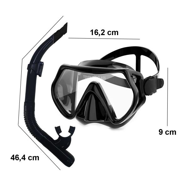 Imagem de Kit De Mergulho Snorkel Oculos Respirador