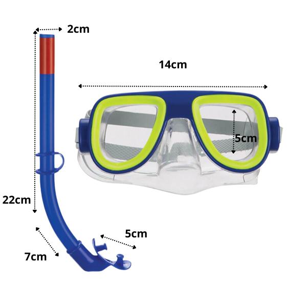 Imagem de Kit de Mergulho Snorkel p/ Crianças Máscara de Alta Resistência